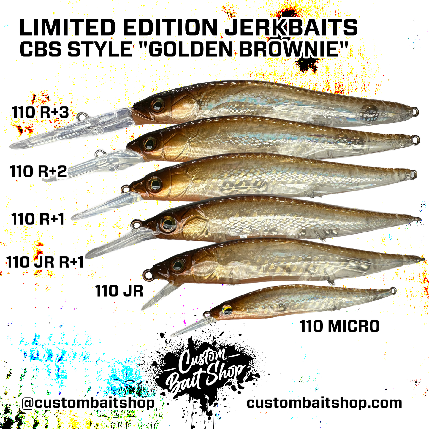Golden Brownie - LE Jerkbaits (Sale)