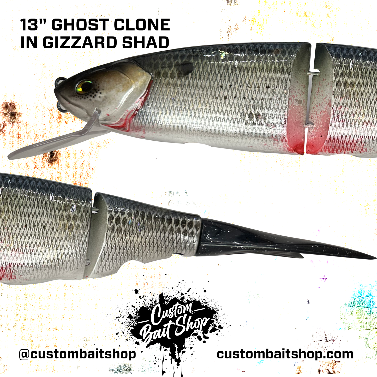 13" DRT Ghost Swim Bait Clone