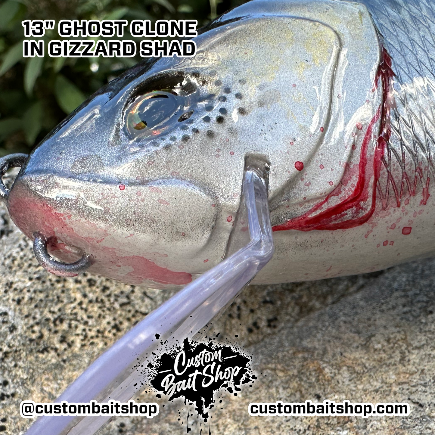 13" DRT Ghost Swim Bait Clone