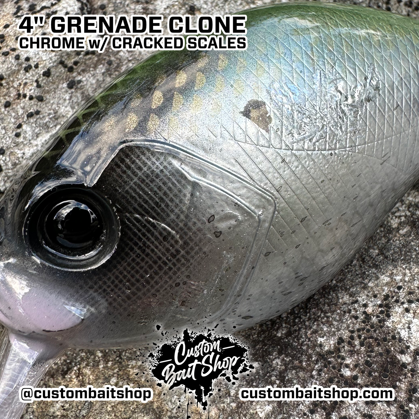 4" Grenade Clone - Chrome Cracked Scales (Sale)