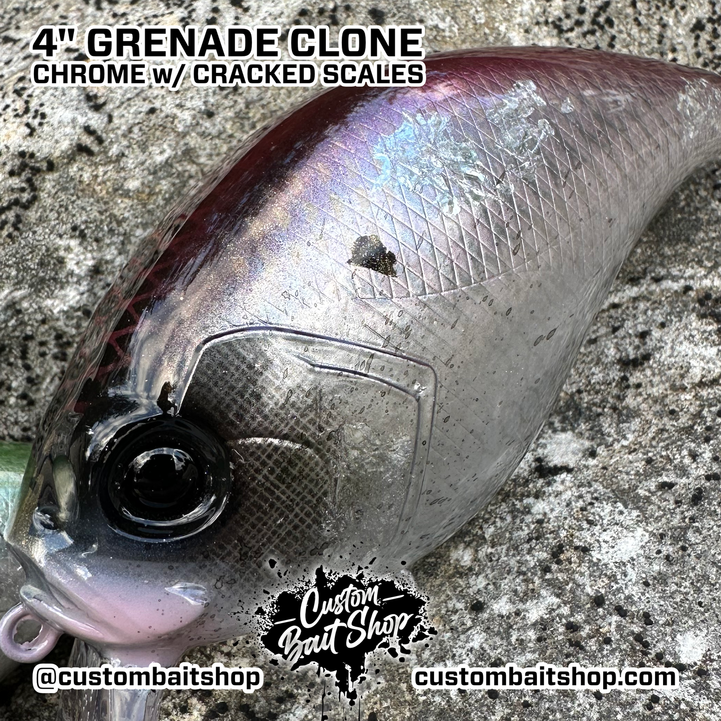 4" Grenade Clone - Chrome Cracked Scales (Sale)