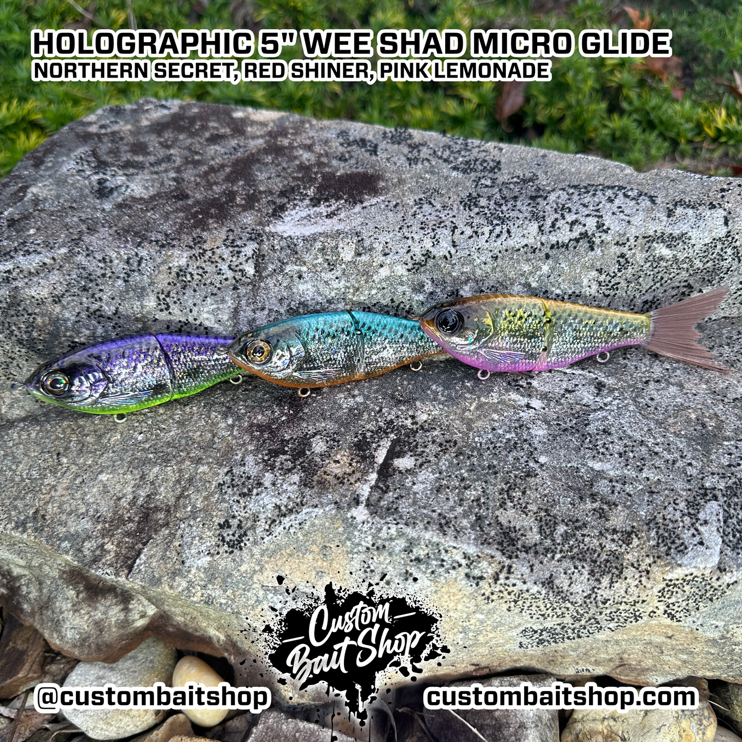 5" Wee Shad Micro Glide - Holographic Series