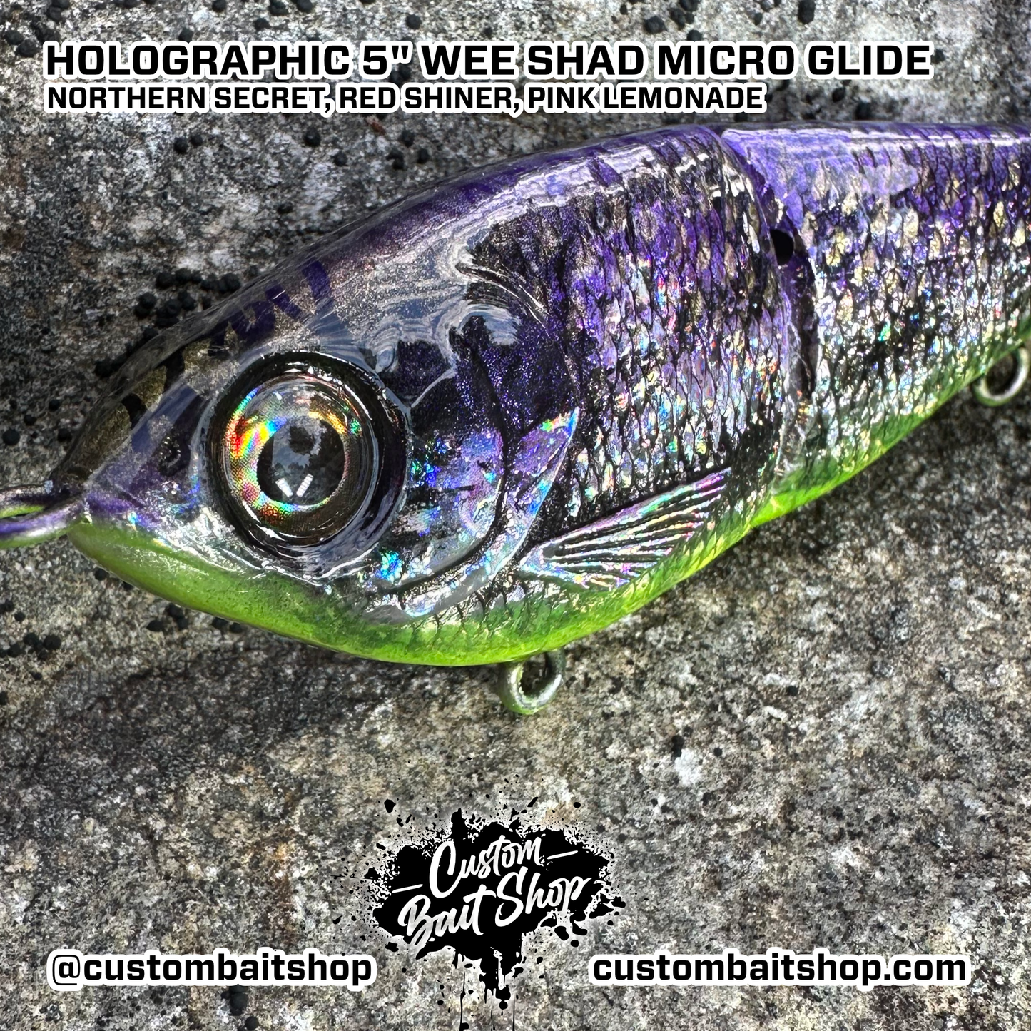 5" Wee Shad Micro Glide - Holographic Series
