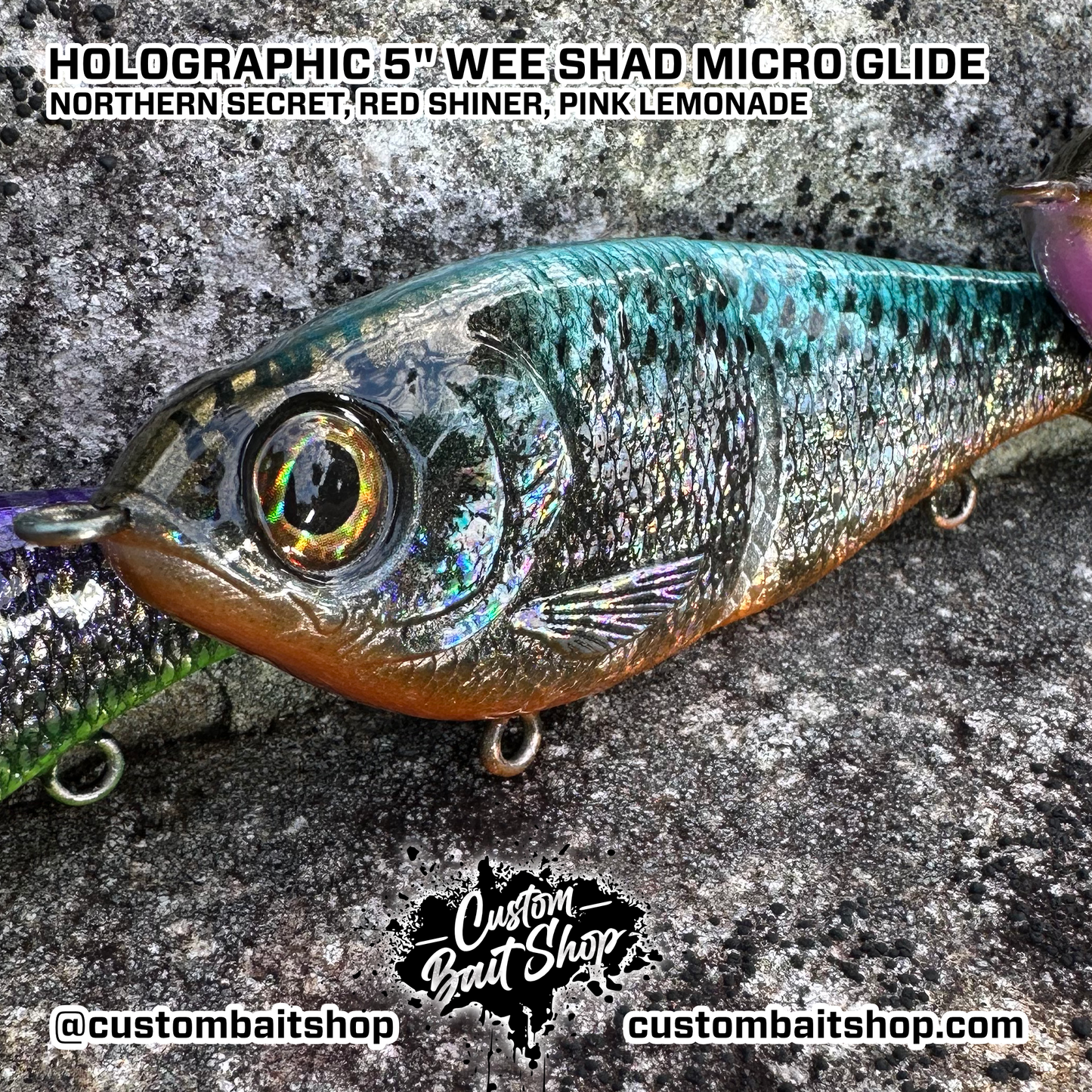5" Wee Shad Micro Glide - Holographic Series