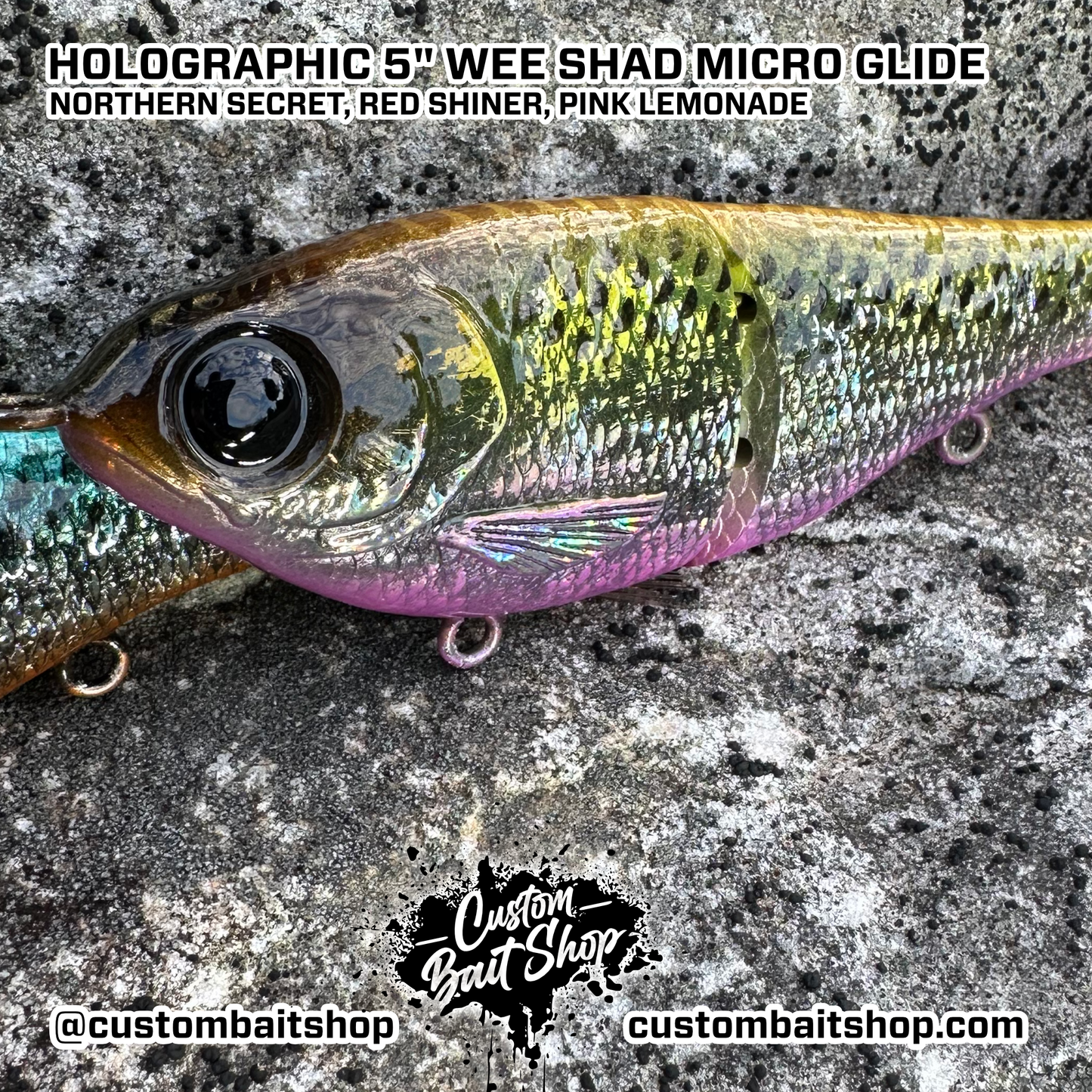 5" Wee Shad Micro Glide - Holographic Series