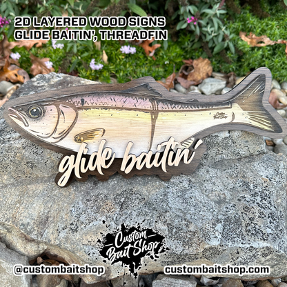 Custom 2D Layered Wood Art - GlideBaitin'