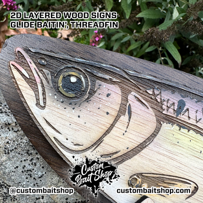 Custom 2D Layered Wood Art - GlideBaitin'