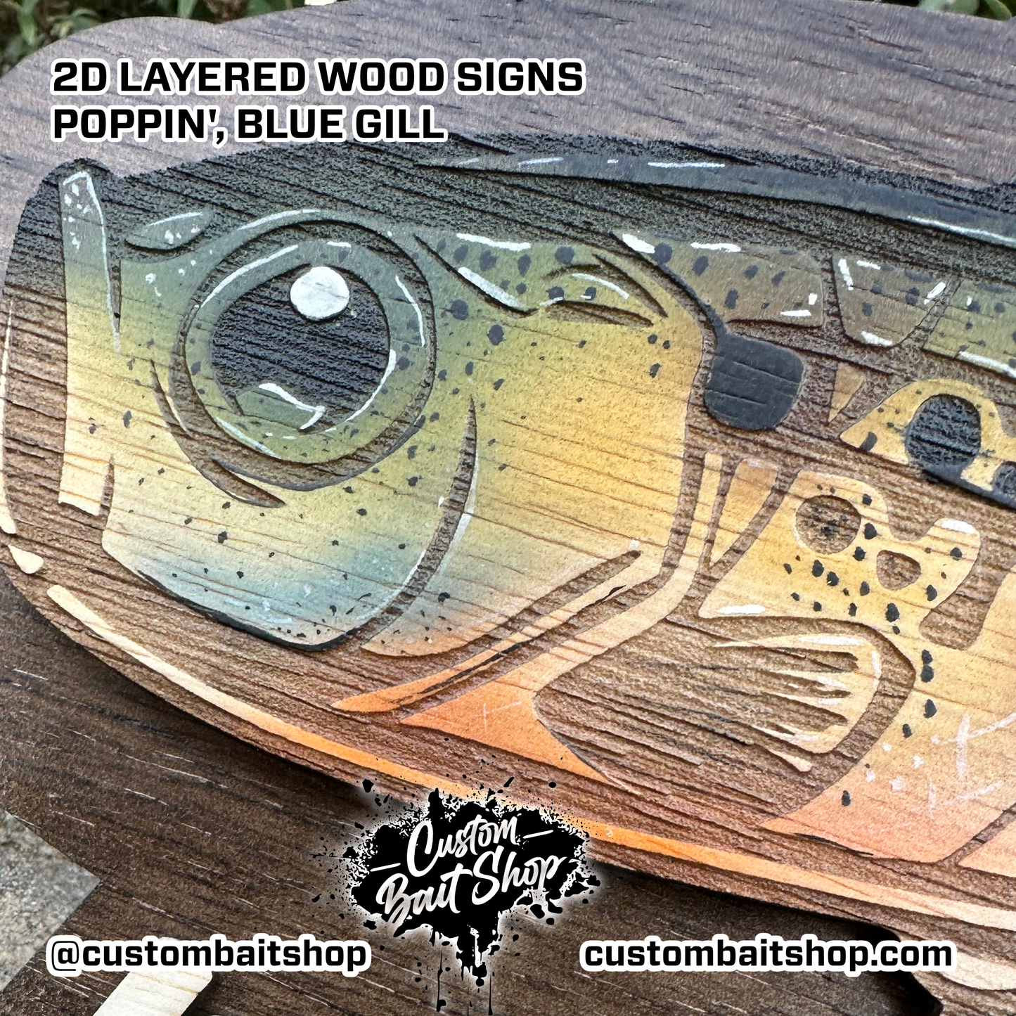 Custom 2D Layered Wood Art - Poppin'