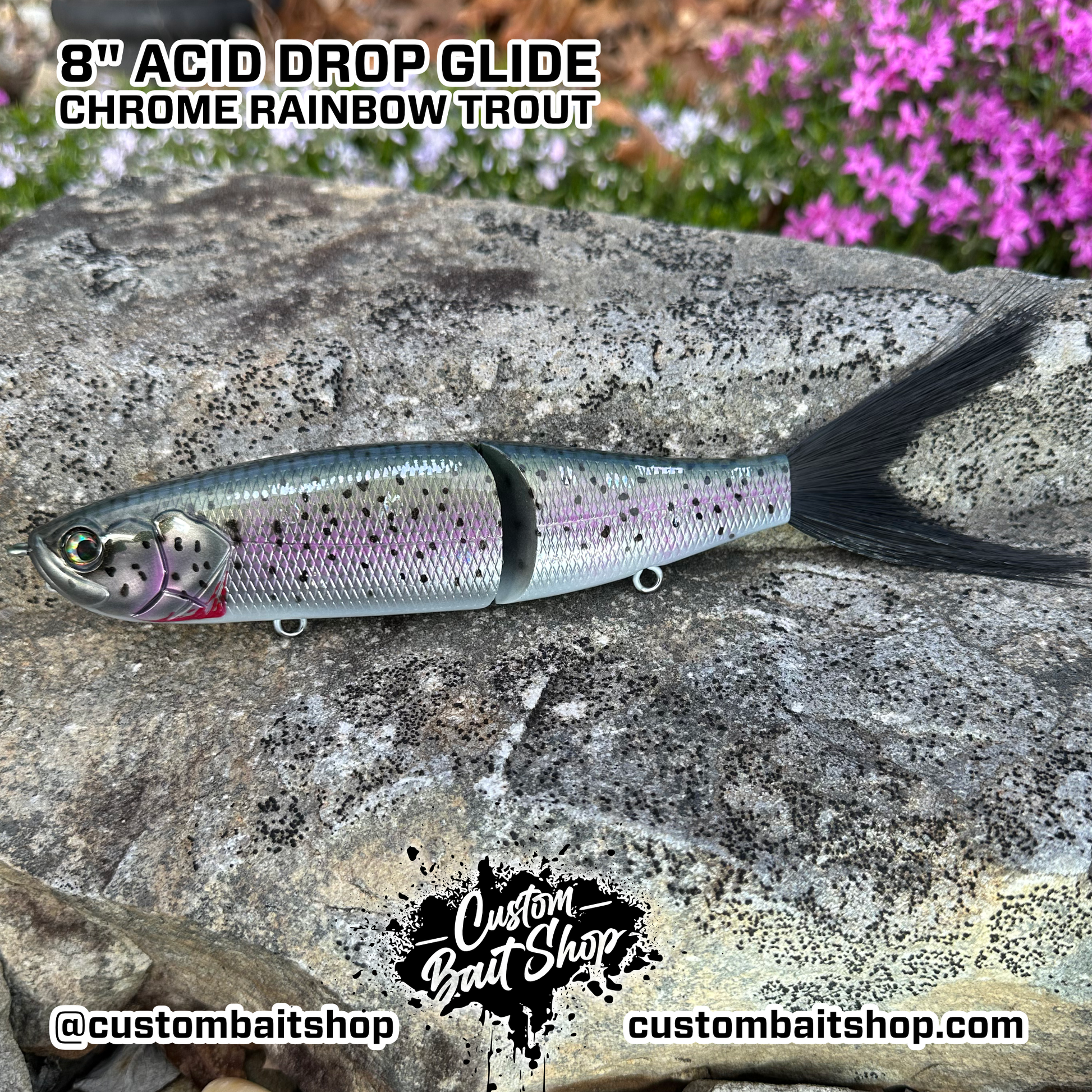 8" Acid Drop - Glide Bait Chrome Brown Trout / Holographic Foil (+25) 8" Acid Drop - Glide Bait Chrome Brown Trout / Holographic Foil (+25)