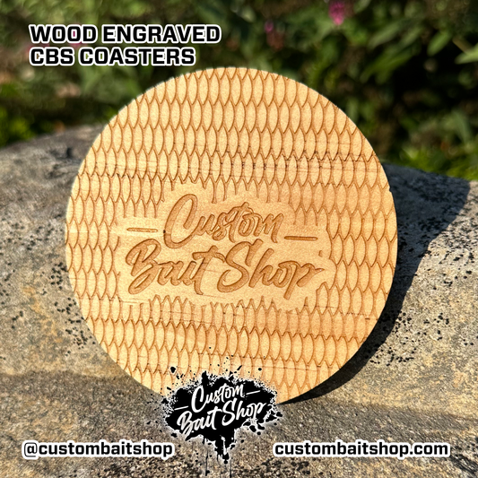 CBS Wood Engraved and Painted Coasters