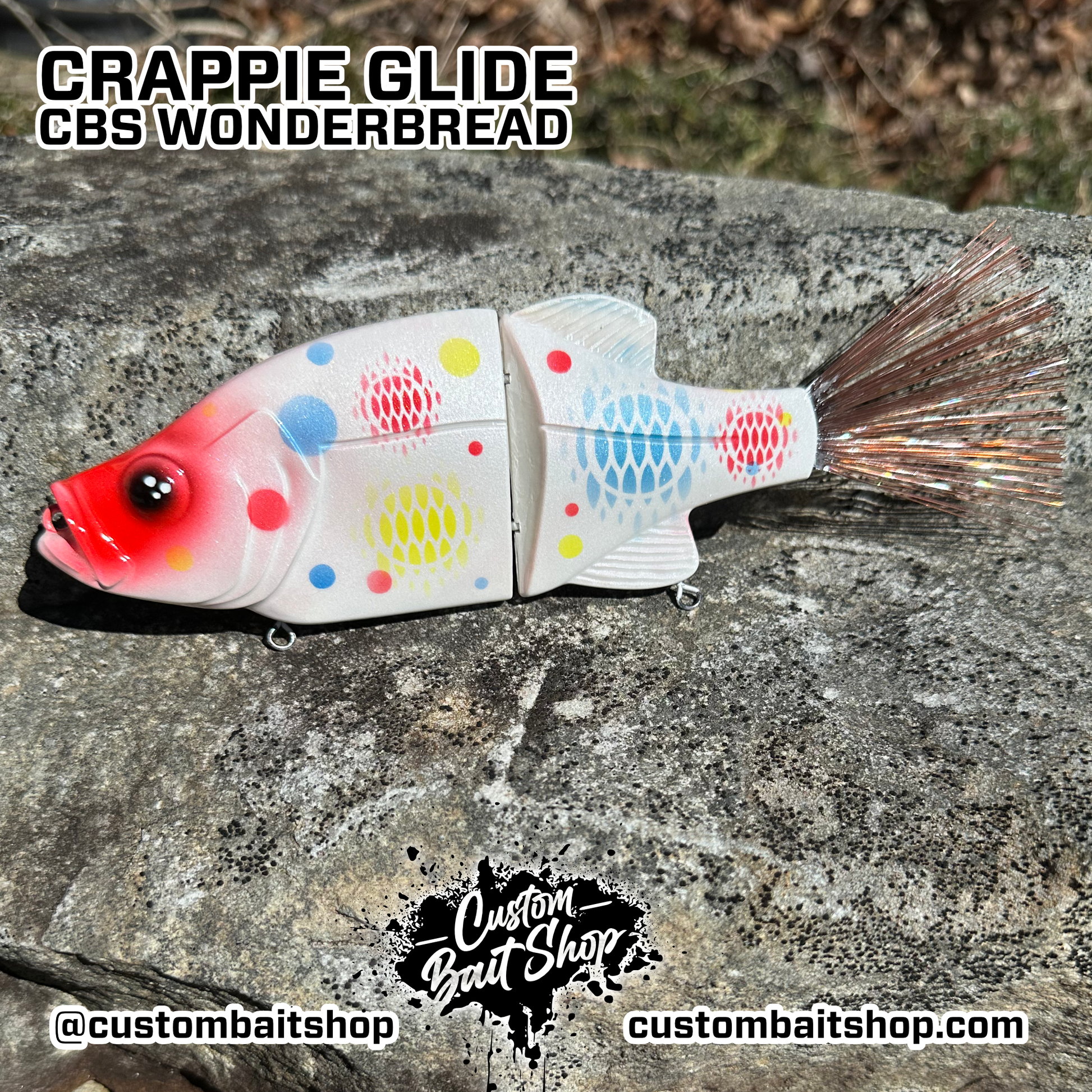 crappie wings fish lures 7" Crappie Glide Bait – Custom Bait Shop