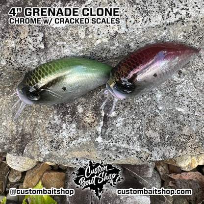 4" Grenade Clone - Chrome Cracked Scales (Sale)