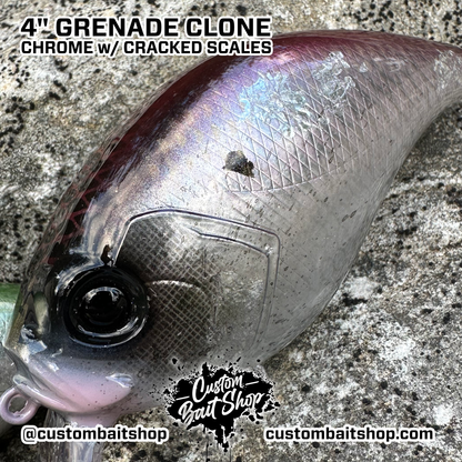 4" Grenade Clone - Chrome Cracked Scales (Sale)
