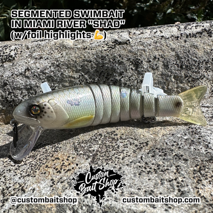 brass segmented fishing lure Custom 4.5in Segmented Swimbait – Custom Bait Shop