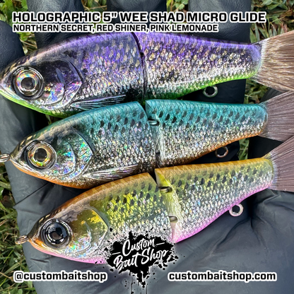 5" Wee Shad Micro Glide - Holographic Series
