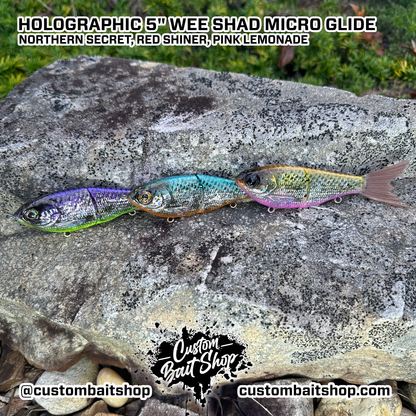 5" Wee Shad Micro Glide - Holographic Series