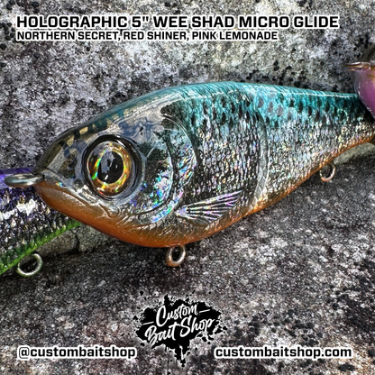 5" Wee Shad Micro Glide - Holographic Series