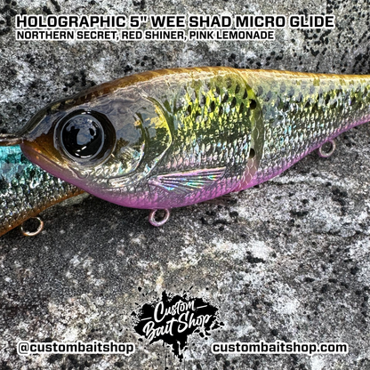 5" Wee Shad Micro Glide - Holographic Series
