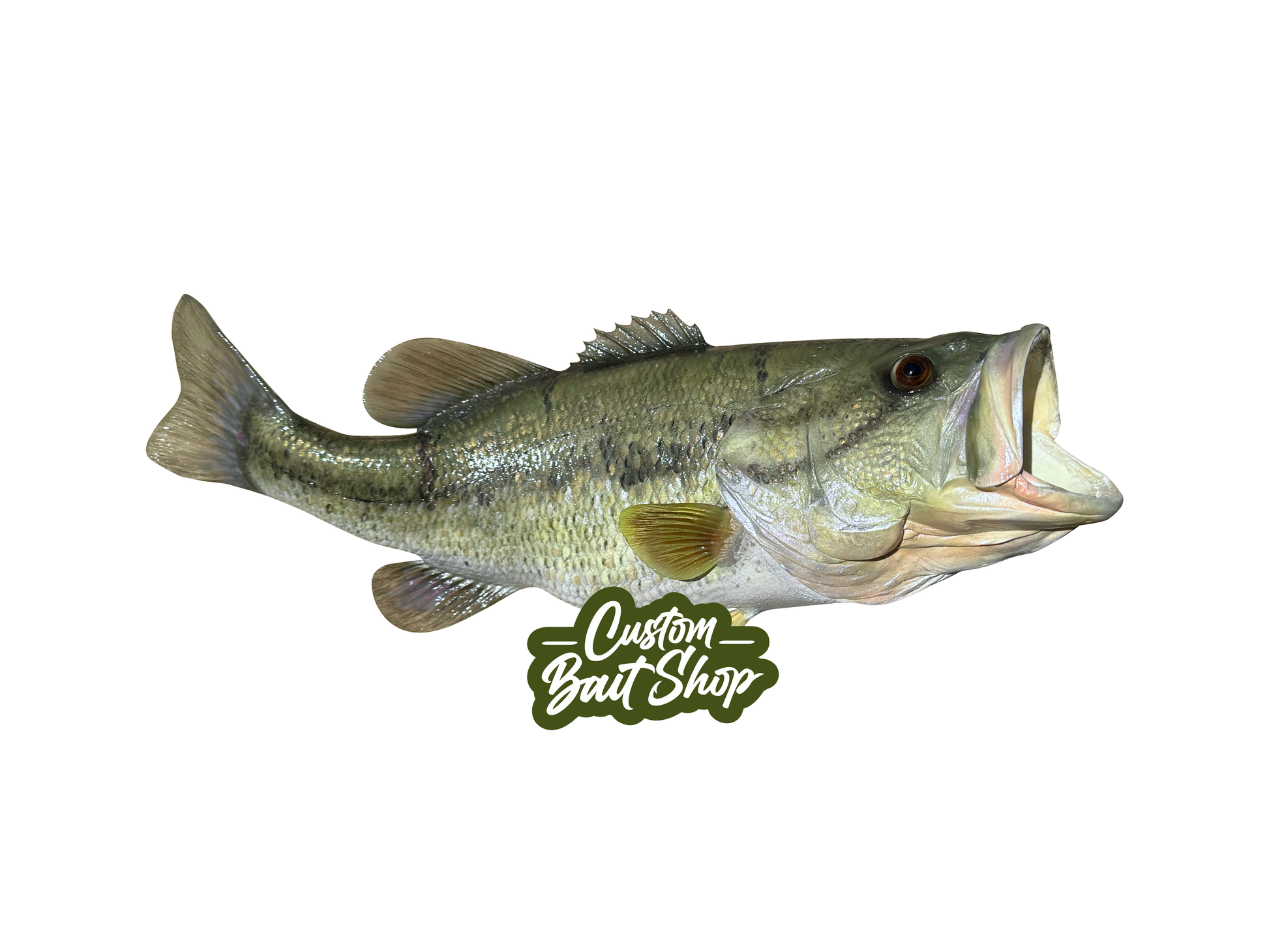 bass.fish mount with lures Largemouth Bass Replica (deposit)