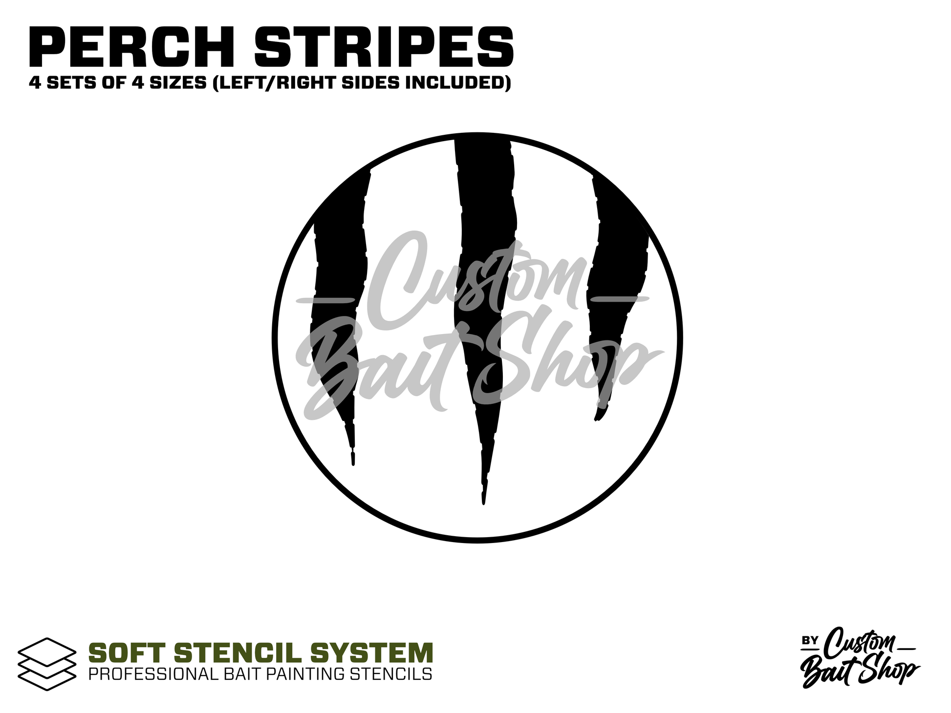 fish lure stripes svg Soft Stencil System - Precision Airbrush Stencils Vertical Stripes Pattern (2 Pairs of 2 Sizes) / Large Pattern Kit